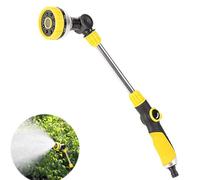Watering Lance, 48cm Long Metal Spray Lance Garden Watering Wand 8 Adjustable Modes Spray Nozzle 180° Rotating for Hanging Basket Cleaning, Plants Watering, Car Washing, Pet Bathing