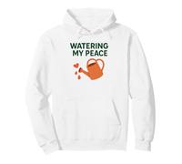 Watering My Peace Self, Care Mindfulness Motivational Garden Pullover Hoodie