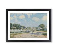 Watering Place at Marly by Alfred Sisley Framed Print | A2 Black Framed Wall Art | Ready to Hang | Modern Nature Picture | Living Room Bedroom Lounge Office