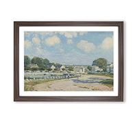 Watering Place at Marly by Alfred Sisley Framed Print | A2 Walnut Framed Wall Art | Ready to Hang | Modern Nature Picture | Living Room Bedroom Lounge Office