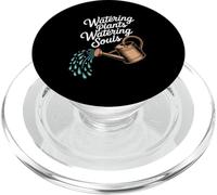 Watering Plants Watering Souls Christian Message PopSockets PopGrip for MagSafe