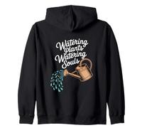 Watering Plants Watering Souls Christian Message Zip Hoodie
