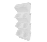 Watering Pots - Stackable Planter | Indoor Plant Pots | Flower Pot with Drainage | Set of 4 Double Layer Bonsai Flower Holders for Living Room Patio Balcony Backyard Gardening