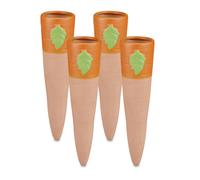 Watering spikes set of 4 large water drippers clay plant waterer self-watering