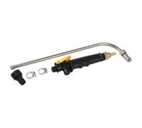 Watering Spray Rod Accessory Stainless Steel Tube Rubber Handle Adjustable Nozzle Mist to Stream Brass Barb Secure Fit Quick Connector 60cm Black