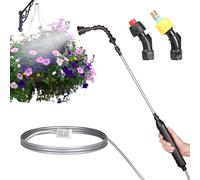 Watering Wand For Hanging Baskets, Garden Hose Sprayer With Adjustable Nozzle, Car Pet Window Cleaning Tool, Great For Watering Seedbeds, Hanging Plants, Deck Plants. (Battery Powered Watering Wand)