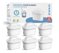 WaterJingYi Water Filter Cartridges Compatible with Brita® Maxtra Pro® All-in-1 and Maxtra+® Plus, New Upgraded Filter to Reduce TDS, PFAS, Replacement for Marella® Jug Kettle and Tank, 6 Pack (Plus)