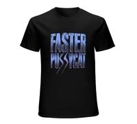 Waterlabo Faster Pussycat Symbol T-Shirt Short Sleeve Cotton Black Men PM1518. Black L