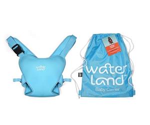 WaterLand Baby Carrier Innovative Carrier Seat for Water and Land Light Blue - Waterproof Chest Strap for Toddlers with Adjustable Straps, Lightweight Carry Seat for Pool and Beach