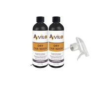 Waterless Car Wash & Shine Kit, 2×473ml Spray & Refill, Premium Dry Wash with Silicone Gloss Enhancer, Hydrophobic Protective Coating for Paint, Glass, Plastic & Metal