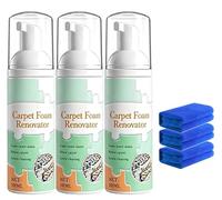 Waterless Carpet Foam Stain Remover With Towel,Stain Waterless Carpet Foam Cleaner,Carpet Cleaner Mattress Stain Remover,Instant Furniture Stains Removers For Sofa,Curtains&Cushions,Rinse-Free，3PC