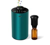 Waterless Diffuser, 10/30/90s Spray Adjustment, Battery Operated Timer & Essential Oil Diffuser, Lasts 10 Hours, waterless oil diffuser for Car, Bedroom, Office (Green)