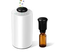 Waterless Diffuser, 10/30/90s Spray Adjustment, Battery Operated Timer & Essential Oil Diffuser, Lasts 10 Hours, waterless oil diffuser for Car, Bedroom, Office (White)