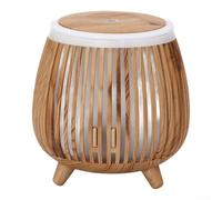 Waterless Essential Oil Diffuser, 140ML Essential Oil Diffuser Aromatherapy Humidifier with LED Mood Light USB Powered Air Freshener Quiet 35db for Bedroom Office Car Travel(Light wood grain)