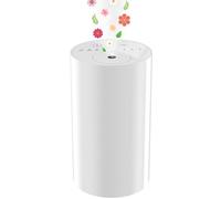 Waterless Essential Oil Diffuser - Aromatherapy Atomizing Scent Machine, 3 Mist Levels, 1/2/3H/Continuous Mode, Portable Mini Diffuser for Car, Bedroom, Office (White)