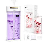 Waterless Essential Oil Diffuser for Home, Electric Diffusers for Home with 2x 230ml Oils, Portable Wireless Scent Machine, 4 Settings, Wall Mounted or Tabletop Battery Powered Oil Diffusers