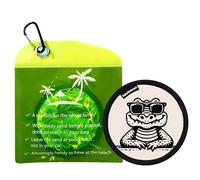 Waterless Sand Removal - Soft Skin Dry, Portable Cleaner Pouch | Ideal For Beach Vacation, Camping Gear, Kids Travel, Family Travel Backs, Summer Bag Accessories Convenient Keychain And Shape
