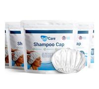 Waterless Shampoo Caps for Elderly or Bedridden - No Rinse, Anti-Bacterial, Enriched with Aloe Vera, Vitamin E, and Provitamin B5 - Convenient Dry Hair Wash Solution (Pack of 10)