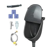 Waterless Urinal for Men - Wall Mounted Urinals with Cover, Portable Urine Diverter, Overflow-Proof Urinelbasin with Flush, Odorless Design Waterless Toilet for Home, Dorm, Shed, Backyard, RV, Campers