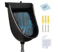 Waterless Urinals for Men 12.6x9.5x18.5 Inch Splashproof Wall Mount Outdoor Urinal with 59 Inch Hose, Heavy Duty Anti-Clogging PP Urinal for Garage, Backyard or Farm