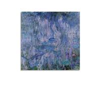 Waterlilies And Reflections of A Willow Tree, 1916 by Claude Monet Wall Art Prints Poster Poster Cool Artworks Painting Wall Art Canvas Prints Hanging Picture Posters 20x20inch(50x50cm)