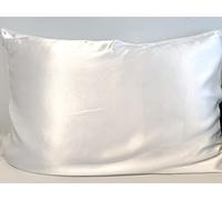 Waterlily 100% Mulberry Silk 22 Momme Pillowcase for Hair and Skin Envelope Pillowcases 50x75 Both Sides Charmeuse Soft Pure Natural Organic Luxury Pillow Case Cover (Natural White Pair)
