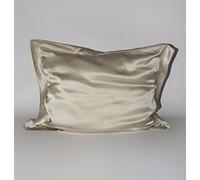Waterlily 100% Mulberry Silk Pillowcase Oxford Pillowcases for Hair and Skin Envelope 50x75cm Both Sides 19momme Charmeuse Soft Natural Organic Luxury Pillow Case Cover (Champagne Single)