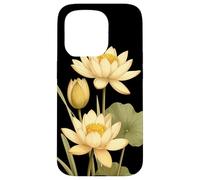 Waterlily Flower Scientific Name Vintage Illustration Flora Case for iPhone 15 Pro