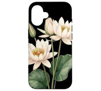 Waterlily Flower Scientific Name Vintage Illustration Flora Case for iPhone 16