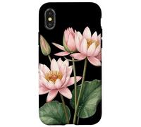 Waterlily Flower Scientific Name Vintage Illustration Flora Case for iPhone X/XS