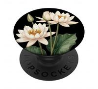 Waterlily Flower Scientific Name Vintage Illustration Flora PopSockets Adhesive PopGrip