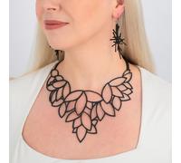 Waterlily Recycled Rubber Statement Necklace
