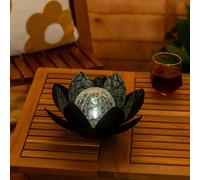 ValueLights | Waterlily Black Solar Powered Outdoor Lotus Flower Decoration Garden Light | Outdoor Lights, Home Décor & Improvement Essential