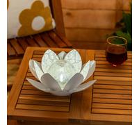 Waterlily Solar Powered Outdoor Lotus Flower Decoration Garden Light ValueLights White One Size