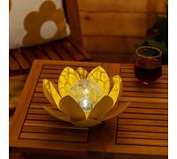ValueLights | Waterlily Yellow Solar Powered Outdoor Lotus Flower Decoration Garden Light | Outdoor Lights, Home Décor & Improvement Essential