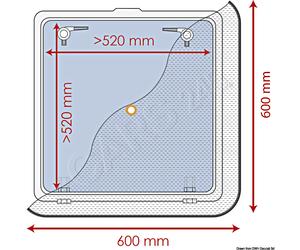 Waterline Design Flyscreen for hatches and portlights mosquito net 600x600mm