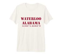 Waterloo Alabama Coordinates Souvenir Premium T-Shirt