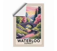 Waterloo at Sunset Vintage Unframed Wall Art Print A3 (42×29.7cm), Wall Decor for Living Room, Bedroom, Office & Home, Art Gift