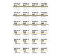 Waterloo Road WV1 Wolverhampton Road Sign Circular Matt Paper Stickers A4 Sheet of 24 (Each Sticker is 45mm Diameter)