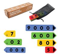 Waterloo Technical Math Place Value Arrow Cards - 71 Pack with Storage Bag | Educational Manipulatives for Whole Numbers & Decimals | Hands-On Learning Tool for Classroom & Homeschool