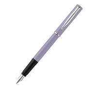 Waterman Allure Fountain Pen, Pastel Purple with Chrome Trim, Fine Stainless Steel Nib, Blue Ink