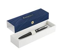 Waterman-Allure: Matt Black Lacquered Ballpoint Pen with Chrome Details and Push Mechanism - in Gift Box