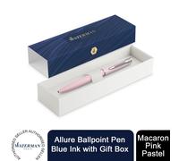 Waterman Allure Ballpoint Pen | Macaron Pink Pastel Lacquer | Medium Point | Blue Ink | With Gift Box