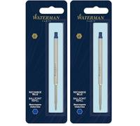 Waterman Ballpoint Pen Refill | Medium Point | Blue Ink | 1 Count (Pack of 2)
