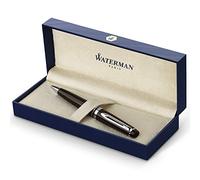 Waterman Carène Black Sea Ballpoint Pen | High-Gloss Black with Palladium Plated Trim | Medium Point with Blue Ink Cartridge | Gift Box