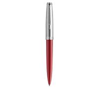 Waterman Emblème Ballpoint Pen, Red with Chrome Trim, Medium Point with Blue Refill, Gift Box