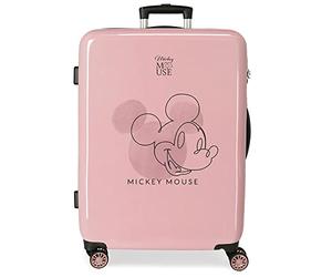 Waterman Exception Scooter à PointDisney Mickey Outline Cabin Trolley Pink 38 x 55 x 20 cm Rigid ABS Side Combination Lock 34 L 2 kg 4 Wheels Double Hand Luggage Fine Attributes Dorés Night & Day Or, pink, Tailla unica, Medium suitcase