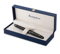Waterman Expert Rollerball Pen | Metallic Black Lacquer with Ruthenium Trim | Fine Point | Black Ink | With Gift Box