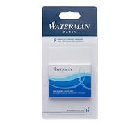 Waterman Fountain Pen Ink Cartridges | Long | Serenity Blue | 8 Count | Blister Pack
