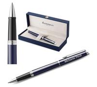 Waterman Hémisphère Engraved Rollerball Pen - Personalised Luxury Writing Instrument - Elegant Writing Pen Gift for Men & Women, Blue Ink (BLUE C.C.)